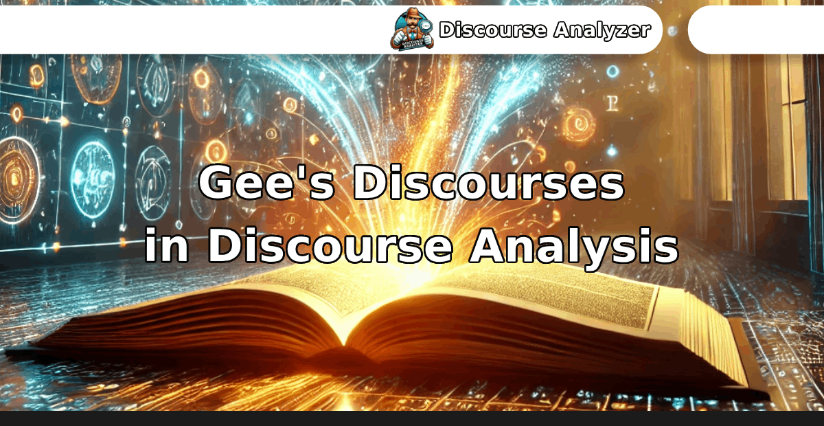 Gee's Discourses in Discourse Analysis