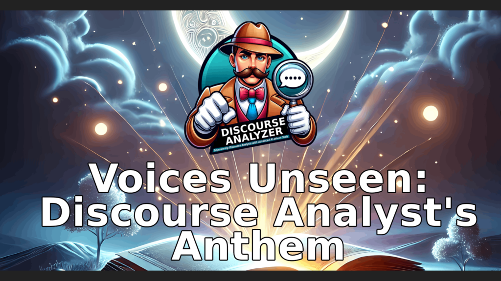 Voices Unseen: Anthem for Discourse Analysts