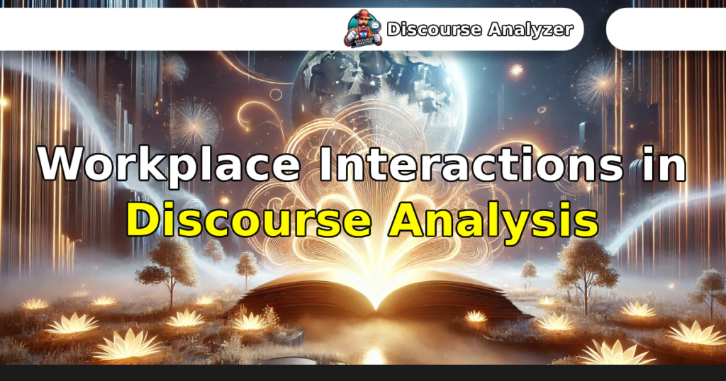 Workplace Interactions in Discourse Analysis