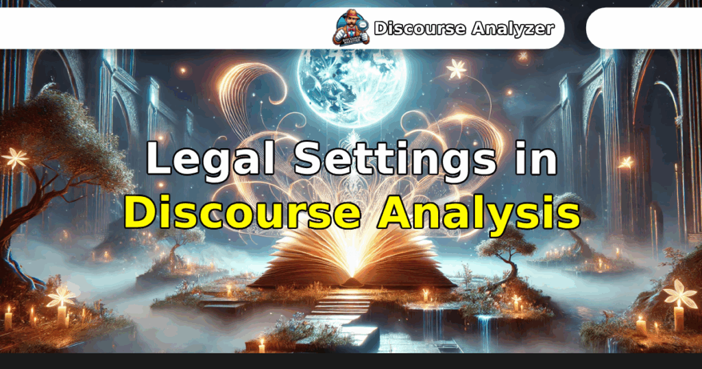 Legal Settings in Discourse Analysis - Discourse Analyzer AI Toolkit